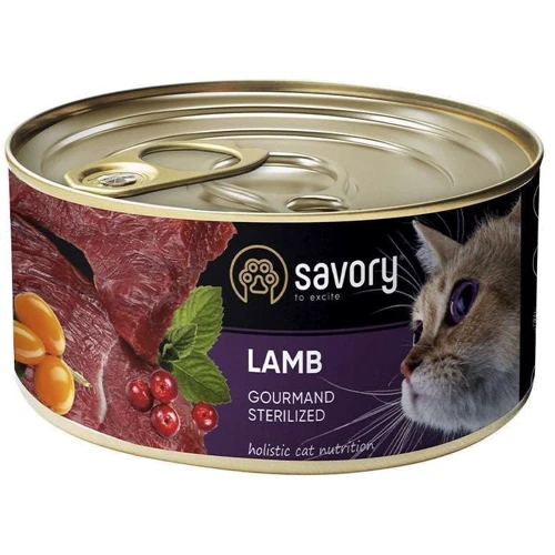 Влажный корм для Savory стерилизованных котов с ягненком 100 г (30716)