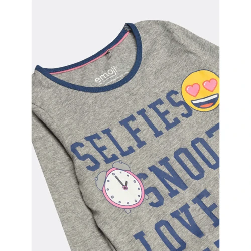 Пижама Emoji 305351 122-128 см синяя: Тип Пижамы