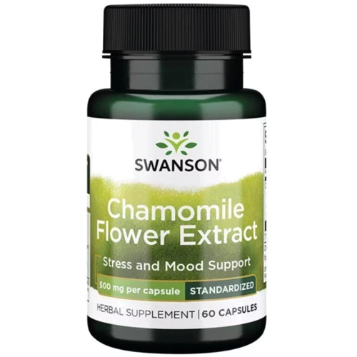 Swanson Chamomile Flower Extract Standardized Apigenin Экстракт цветков ромашки 500 мг 60 капсул