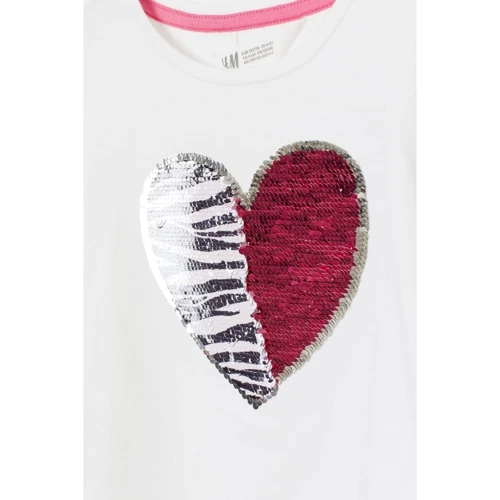 Лонгслив H&M 1512-7396790 110-116 см белый: Размер 110