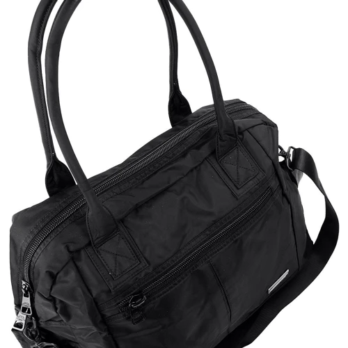 Жіноча дорожня сумка Epol чорна (VT-1 653-black): Фактура Ткана, матова