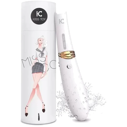 Вакуумный стимулятор с вибрацией KisToy Miss CC White