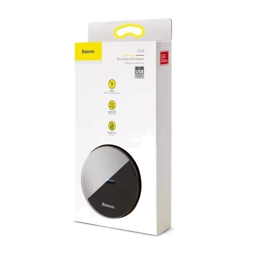 Адаптер Baseus Adapter Round Box USB to USB3.0+3xUSB2.0 Black (CAHUB-F01) фото 5