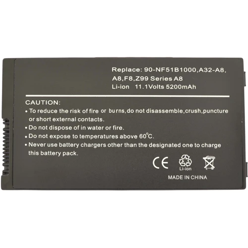 Батарея для ноутбука Asus 70-NF51B1000 A8 11.1V Black 5200mAh OEM (17227)