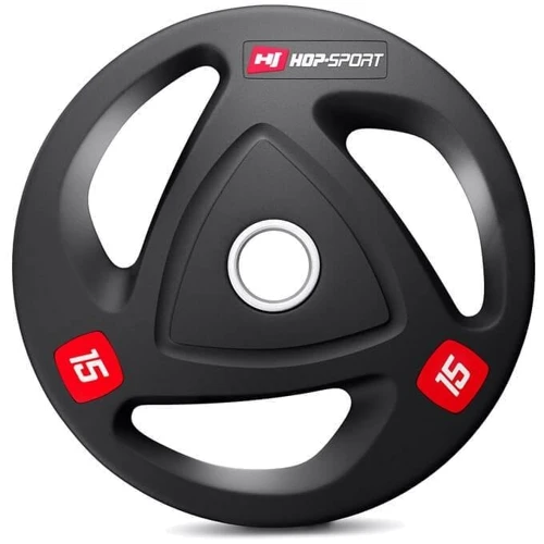 Млинці для штанг і гантель Hop-Sport олімпійський 15 кг фото 2