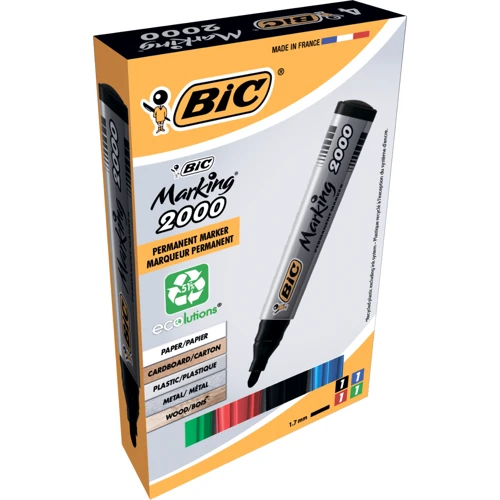 Набір маркерів перманентних 4 шт BIC 2000 ECO 1.7 мм кольоровий (3086120120047)