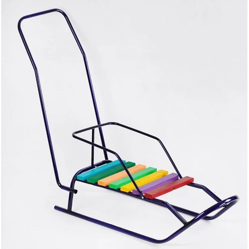 Санки Торпеда круглые полозья синие с ручкой (21269): Производитель Noname