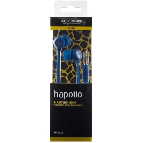 Навушники Hapollo EP-1010 Navy: Тип конструкції вакуумні