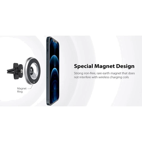 Держатель SwitchEasy Car Holder Air Ven MagMount Black (GS-114-154-221-11) for iPhone 16 I 15 I 14 I 13 I 12 series  фото 8