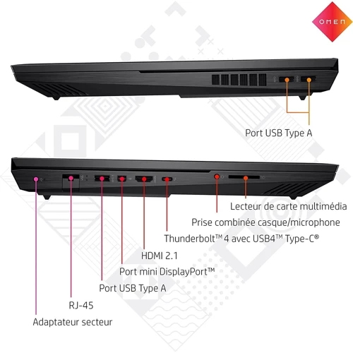 Ноутбук HP OMEN 17-ck1000sf (6C4D2EA): Видеоадаптер NVIDIA GeForce RTX 3070 Ti , 8 ГБ DDR6