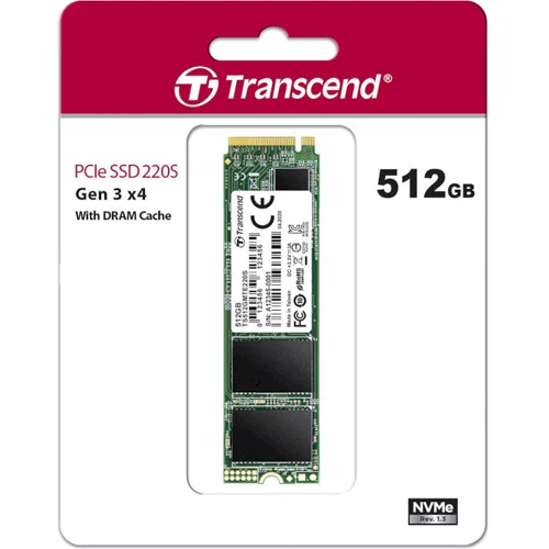 Transcend NVMe SSD 220S 512 GB (TS512GMTE220S): Интерфейс подключения PCI-Express 3.0 (x4)