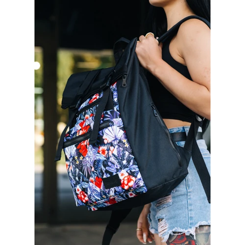 Женский рюкзак Sambag RollTop Zard черный (24238765): Фактура Тканая, Матовая