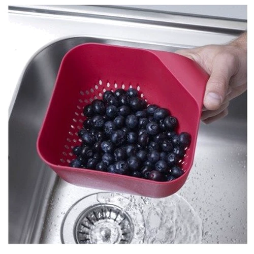 Друшляк малий Joseph Joseph Square Colander Small Чорний (Black) (40002) фото 6