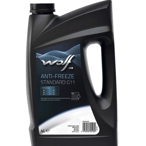 Охолоджуюча рідина WOLF ANTI-FREEZE STANDARD G11 4Lx4 фото 1