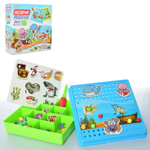 Розвиваюча мозаїка Tu Le Hui Морські тварини на шурупах з викруткою 105 деталей (TLH-07): Виробник Tu Le Hui