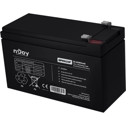 Njoy GP09122F 12V VRLA (BTVACIUOCTA2FCN01B): Технология AGM