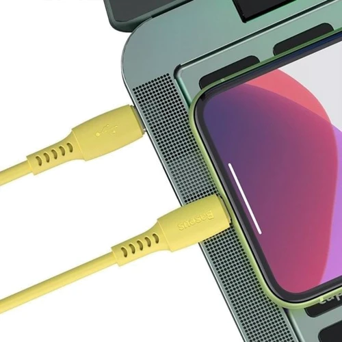 Кабель Baseus Cable USB-C to Lightning Colorful 18W 1.2m Yellow (CATLDC-0Y) фото 3