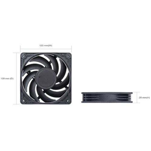 Кулер Silver Stone Vista VS120B-F (SST-VS120B-F): Рівень шуму, dB 23.1