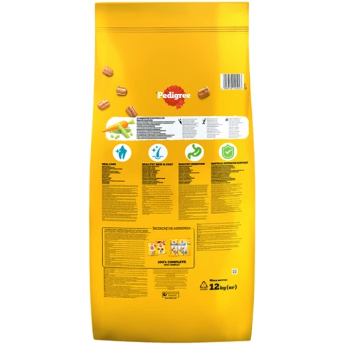 Сухой корм Pedigree для взрослых собак с говядиной и овощами 12кг (5998749145043): Тип Сухой корм