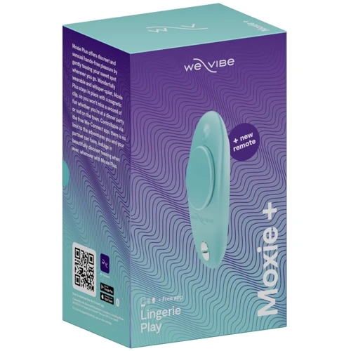Смарт-вибратор в трусики We-Vibe Moxie+ Aqua с пультом ДУ