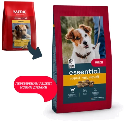 Сухой корм Mera Essential Univit для собак с повышенным уровнем активности смешанное меню 2 кг (061442 - 1430): Порода Все породы