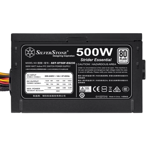 Блок живлення Silverstone ST50F-ES230 500W (SST-ST50F-ES230): ККД,% 85
