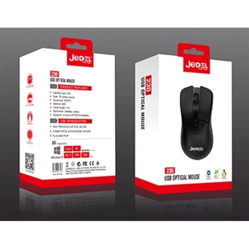Мышь Jedel 230 Black: Интерфейс подключения USB