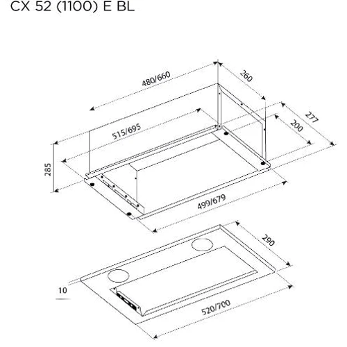 Вытяжка Pyramida CX 52 (1100) E BL фото 7