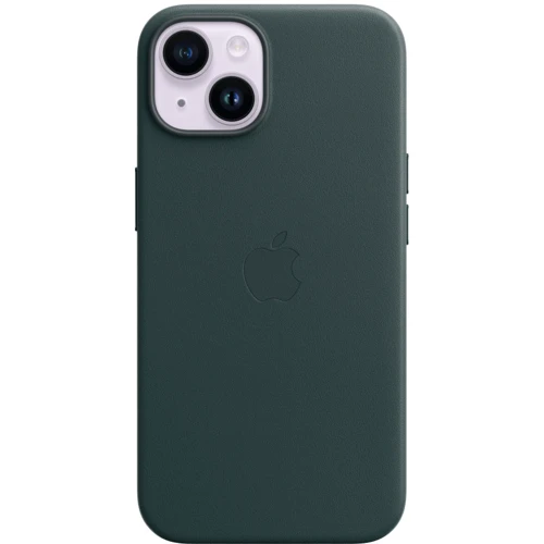 Чехол для iPhone Apple for iPhone 14 Leather Case with MagSafe Forest Green (MPP53): Цвет зеленый