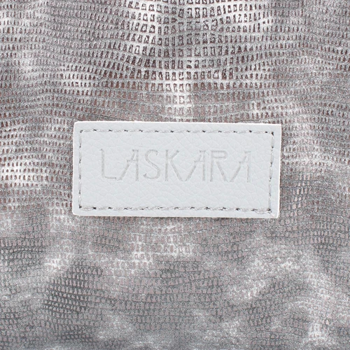 Жіноча сумка хобо Laskara сіра (LK-10249-silver-snake): Фактура Під змію, матова, Зерниста