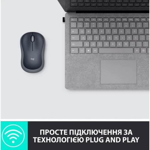 Мышь Logitech Wireless M185 Grey ( 910-002258): Вес 50 г (без батареи)