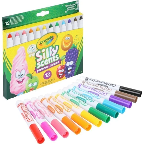 Набір фломастерів CRAYOLA Silly Scents Washable Широка лінія з ароматом12 шт (256352.012): Тип Смываемые