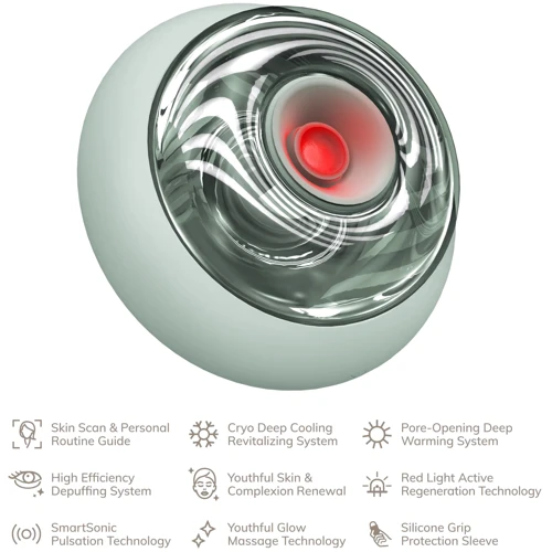 Массажер GESKE Sonic Cool&Warm Face and Body Massager 9в1 green