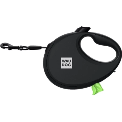 Повідець-рулетка для собак WAUDOG R-leash з контейнером для пакетів S чорний до 12 кг 3 м (26271) фото 6