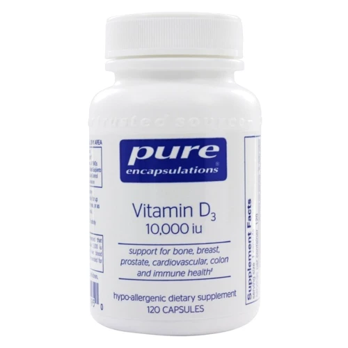Pure Encapsulations Vitamin D3, 10.000 me, 120 Capsules (PE-01195)