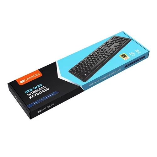 Клавиатура Canyon W20 Wireless Black (CNS-HKBW02-RU): Тип клавиш мембранный