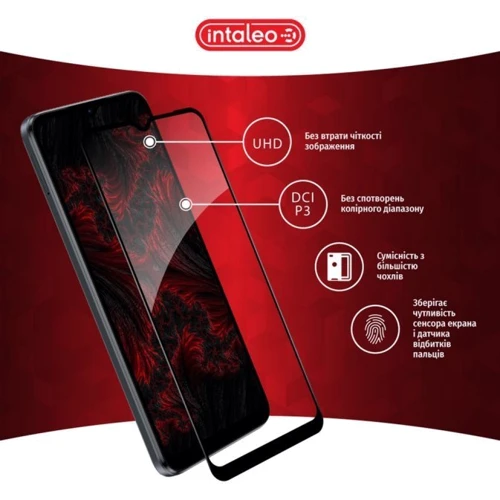 Аксессуар для смартфона Intaleo Tempered Glass Full Glue Black for Motorola Moto E13: Тип защитное стекло
