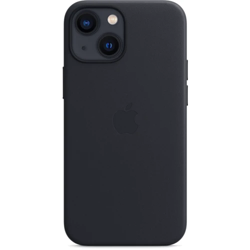 Чехол для iPhone Apple Leather Case with MagSafe Midnight (MM0M3) for iPhone 13 mini: Цвет синий