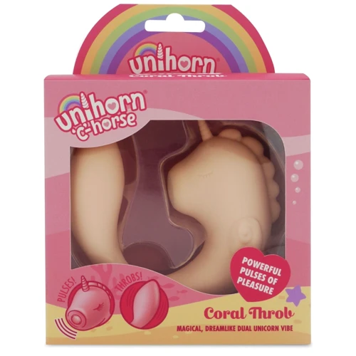 Вібратор-єдиноріжка Unihorn - C Horse - Coral Throb, вагінально-кліторальна стимуляція