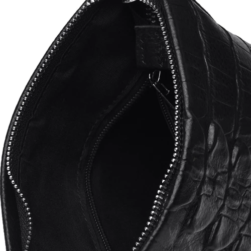 Мужская сумка планшет Keizer черная (K166255-44-black): Фактура Тиснение, Зернистая, Матовая