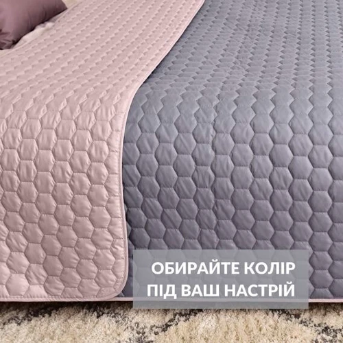 Покривало IDEIA Silhouette двостороннє сірий 240х260 см (4820227287734)