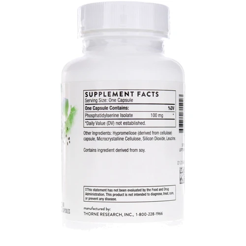 Thorne Research Iso-Phos Phosphatidylserine 60 Caps Фосфатидилсерин: Форма выпуска Капсулы