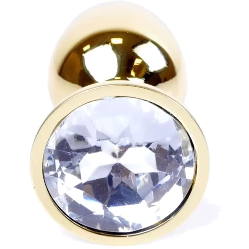 Анальная пробка BOSS of TOYS Boss Series - Jewellery Gold PLUG Clear S (BS6400021)