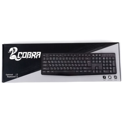 Клавіатура COBRA OK-104 Ukr Black: Кількість клавіш 104