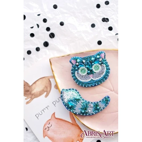 Abrisart AD-055 Набір для вишивки бісером прикраси Чеширський кіт