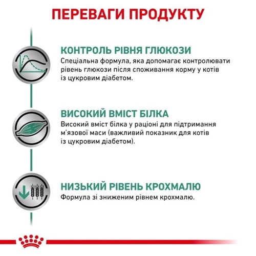 Сухой корм Royal Canin Diabetic Cat для котов с диабетом 1.5 кг (39060151): Основные ингредиенты Рис, Птица