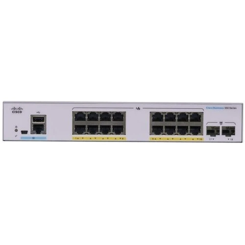 Сетевой коммутатор Cisco CBS350-16P-2G-EU: Порты только Gigabit Ethernet (10/100/1000)
