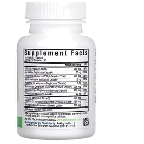 Seeking Health Trace Minerals Complex Iron Free Комплекс микроэлементов без железа 30 вегетарианских капсул: Тип Комплексные