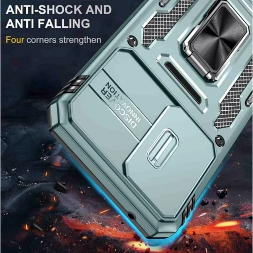 Чехол для телефонов Mobile Case Camshield Army Ring Light Green for Samsung A366 Galaxy A36 5G / A566 Galaxy A56 5G: Пленка в комплекте нет