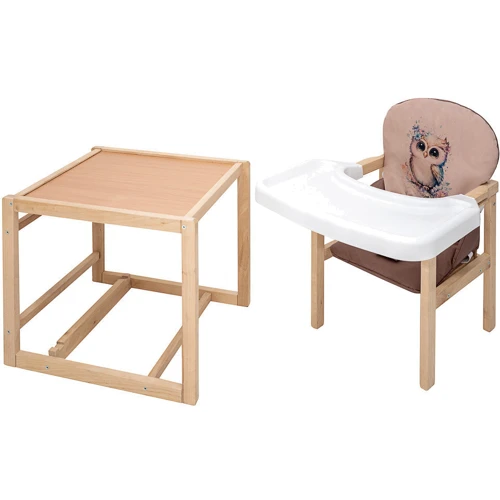 Стульчик-трансформер Babyroom Пеппи-230 eko капучино / шоколад (сова) (680996): Тип трансформер